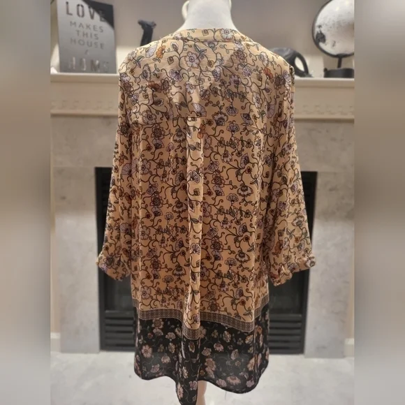 Rose + Olive Liberty Floral Button-Down Blouse - Picture 2 of 4